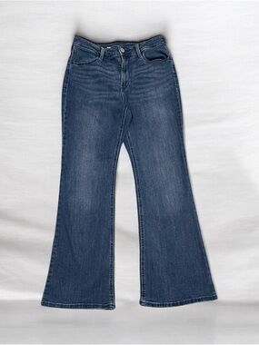 Old Navy Dark Blue High Rise Flare Jeans 4 Petite